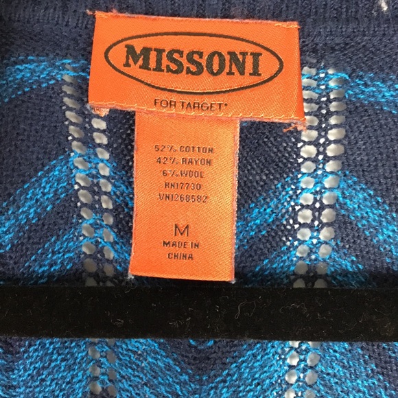 Missoni open front blue chevron cardigan duster - Picture 4 of 8